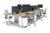 Quadro Cylinder Leg 6 Person Office Workstations [1600L x 700W] - Thumbnail 19 