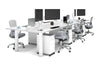 Quadro Cylinder Leg 6 Person Office Workstations [1600L x 700W] - Thumbnail 1 