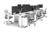 Quadro Cylinder Leg 6 Person Office Workstations [1600L x 700W] - Thumbnail 11 