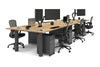 Quadro Cylinder Leg 6 Person Office Workstations [1600L x 700W] - Thumbnail 52 