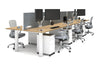 Quadro Cylinder Leg 6 Person Office Workstations [1600L x 700W] - Thumbnail 20 