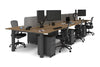 Quadro Cylinder Leg 6 Person Office Workstations [1600L x 800W with Cable Scallop] - Thumbnail 63 