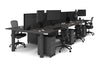 Quadro Cylinder Leg 6 Person Office Workstations [1600L x 800W with Cable Scallop] - Thumbnail 81 