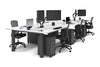 Quadro Cylinder Leg 6 Person Office Workstations [1600L x 800W with Cable Scallop] - Thumbnail 42 