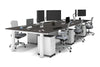 Quadro Cylinder Leg 6 Person Office Workstations [1600L x 800W with Cable Scallop] - Thumbnail 32 