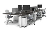 Quadro Cylinder Leg 6 Person Office Workstations [1600L x 800W with Cable Scallop] - Thumbnail 33 