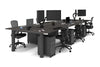Quadro Cylinder Leg 6 Person Office Workstations [1600L x 800W with Cable Scallop] - Thumbnail 72 