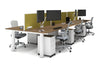 Quadro Cylinder Leg 6 Person Office Workstations [1600L x 800W with Cable Scallop] - Thumbnail 27 