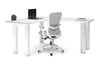 Quadro Cylinder Leg - L Shaped Corner Office Desk  [1400L x 1700W] - Thumbnail 3 