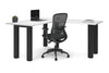 Quadro Cylinder Leg - L Shaped Corner Office Desk  [1400L x 1700W] - Thumbnail 43 