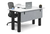 Quadro Cylinder Leg - L Shaped Corner Office Desk  [1400L x 1700W] - Thumbnail 44 