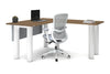 Quadro Cylinder Leg - L Shaped Corner Office Desk  [1400L x 1700W] - Thumbnail 25 