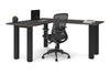 Quadro Cylinder Leg - L Shaped Corner Office Desk  [1400L x 1700W] - Thumbnail 73 