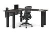 Quadro Cylinder Leg - L Shaped Corner Office Desk  [1400L x 1700W] - Thumbnail 81 