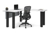 Quadro Cylinder Leg - L Shaped Corner Office Desk  [1400L x 1700W] - Thumbnail 45 