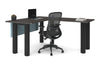 Quadro Cylinder Leg - L Shaped Corner Office Desk  [1400L x 1700W] - Thumbnail 79 