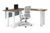 Quadro Cylinder Leg - L Shaped Corner Office Desk  [1400L x 1700W] - Thumbnail 29 