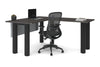 Quadro Cylinder Leg - L Shaped Corner Office Desk  [1400L x 1700W] - Thumbnail 75 