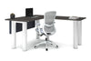 Quadro Cylinder Leg - L Shaped Corner Office Desk  [1400L x 1700W] - Thumbnail 37 