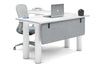 Quadro Cylinder Leg - L Shaped Corner Office Desk  [1400L x 1700W] - Thumbnail 4 