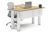 Quadro Cylinder Leg - L Shaped Corner Office Desk  [1400L x 1700W] - Thumbnail 20 