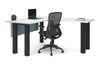 Quadro Cylinder Leg - L Shaped Corner Office Desk  [1400L x 1700W] - Thumbnail 49 