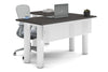 Quadro Cylinder Leg - L Shaped Corner Office Desk  [1400L x 1700W] - Thumbnail 40 