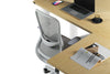 Quadro Cylinder Leg - L Shaped Corner Office Desk  [1400L x 1450W] - Thumbnail 3 