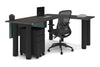 Quadro Cylinder Leg - L Shaped Corner Office Desk  [1800L x 1700W] - Thumbnail 79 