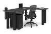 Quadro Cylinder Leg - L Shaped Corner Office Desk  [1800L x 1700W] - Thumbnail 75 