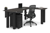 Quadro Cylinder Leg - L Shaped Corner Office Desk  [1800L x 1700W] - Thumbnail 81 