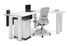 Quadro Cylinder Leg - L Shaped Corner Office Desk  [1800L x 1700W] - Thumbnail 7 