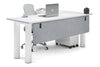 Quadro Cylinder Leg - L Shaped Corner Office Desk  [1800L x 1700W] - Thumbnail 4 