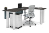 Quadro Cylinder Leg - L Shaped Corner Office Desk  [1800L x 1700W] - Thumbnail 39 