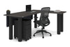 Quadro Cylinder Leg - L Shaped Corner Office Desk  [1800L x 1700W] - Thumbnail 77 