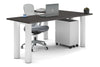 Quadro Cylinder Leg - L Shaped Corner Office Desk  [1800L x 1700W] - Thumbnail 32 