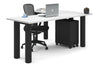 Quadro Cylinder Leg - L Shaped Corner Office Desk  [1800L x 1700W] - Thumbnail 42 
