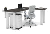 Quadro Cylinder Leg - L Shaped Corner Office Desk  [1800L x 1700W] - Thumbnail 41 