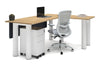 Quadro Cylinder Leg - L Shaped Corner Office Desk  [1800L x 1700W] - Thumbnail 17 
