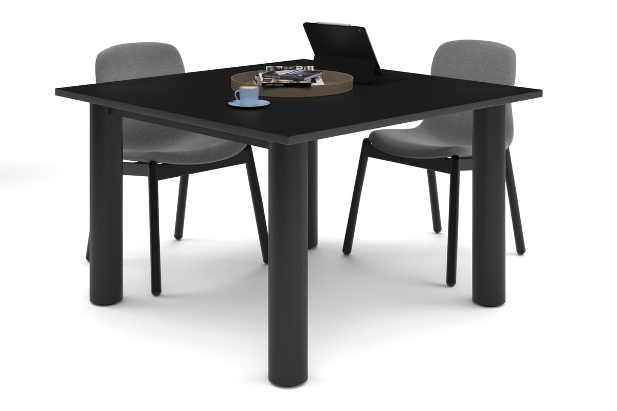 Quadro Cylinder Leg Modern Boardroom Rectangle Table [1200L x 1200W] Jasonl black leg black 