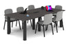 Quadro Cylinder Leg Modern Boardroom Rectangle Table [2400L x 1200W] - Thumbnail 21 
