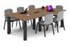 Quadro Cylinder Leg Modern Boardroom Rectangle Table [2400L x 1200W] - Thumbnail 19 