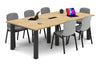 Quadro Cylinder Leg Modern Boardroom Rectangle Table [2400L x 1200W] - Thumbnail 17 