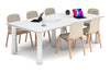 Quadro Cylinder Leg Modern Boardroom Rectangle Table [2400L x 1200W] - Thumbnail 4 