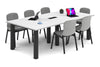 Quadro Cylinder Leg Modern Boardroom Rectangle Table [2400L x 1200W] - Thumbnail 15 