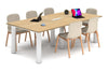 Quadro Cylinder Leg Modern Boardroom Rectangle Table [2400L x 1200W] - Thumbnail 6 