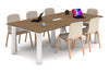 Quadro Cylinder Leg Modern Boardroom Rectangle Table [2400L x 1200W] - Thumbnail 8 