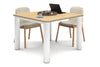 Quadro Cylinder Leg Modern Boardroom Rectangle Table - Rounded Corners [1100L x 1100W with Rounded Corners] - Thumbnail 3 