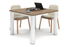 Quadro Cylinder Leg Modern Boardroom Rectangle Table - Rounded Corners [1100L x 1100W with Rounded Corners] - Thumbnail 4 