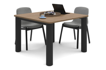  - Quadro Cylinder Leg Modern Boardroom Rectangle Table - Rounded Corners [1100L x 1100W with Rounded Corners] - 1